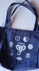 Yoga Mat Bag with 3 Pockets Canvas Tote Mat Carrier