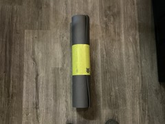 All in Motion Premium Black Yoga Mat–Non-Slip-5mm Cushioned Support, High-Impact