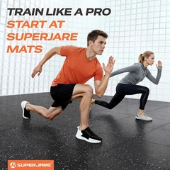 0.56” Thick 6 Pcs 24 Sq Ft Rubber Exercise Equipment Mats, High Density EVA