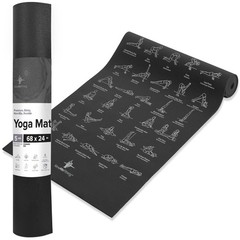 NewMe Fitness Yoga Mat for Women and Men – Large, 5mm Thick, 68 Inch Long, No…