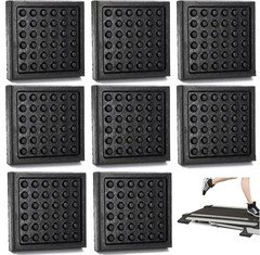 8 Pack Heavy Duty Exercise Equipment Mat, 4 x 4 x 0.8 Inch Non Slip Noise