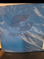 GymCope Foldable Foam Yoga Mat Blue with Carry Bag for Yoga