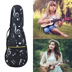 KingPoint Ukulele Bag 23 Inch Ukulele Bag Waterproof Oxford Musical Note Case