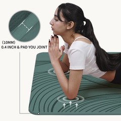 PAIDU Large Yoga Mat-72’x36’x0.4’ Extra Width ＆ Deepgreen