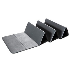 Folding Exercise Mat Gray Non-Slip Cushioned Pilates Yoga Floor Workout