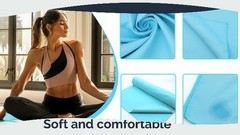 Non-Slip Hot Yoga Towel 24.5×72 Inch Super Absorbent Microfiber for Pilates Mat