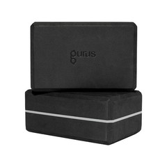 2 Pack Recycled EVA Yoga Block High Density Non-Slip Surface Easy Grip Black