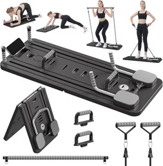 Pilates Board – Pilates Reformer Set, Multi-Purpose Foldable Pilates Reformer Bo