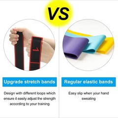 35.4 Inch 2 Pcs Exercise Bands Yoga Stretching Strap Latin Elastic Gray/Pink