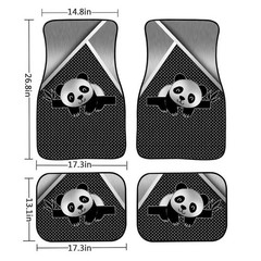Howilath Panda Print Floor Mat for Car Rubber Anti-Slip Carpets Cushion All W…