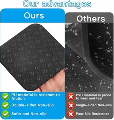 Non-Slip Treadmill Mat Pads, 4×4 Inch High Density Silicone Exercise Equipment