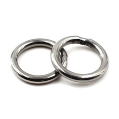 2PCS 8X100mm 304 Stainless Steel Welded Round O Rings, Yoga, Fitness, Dog
