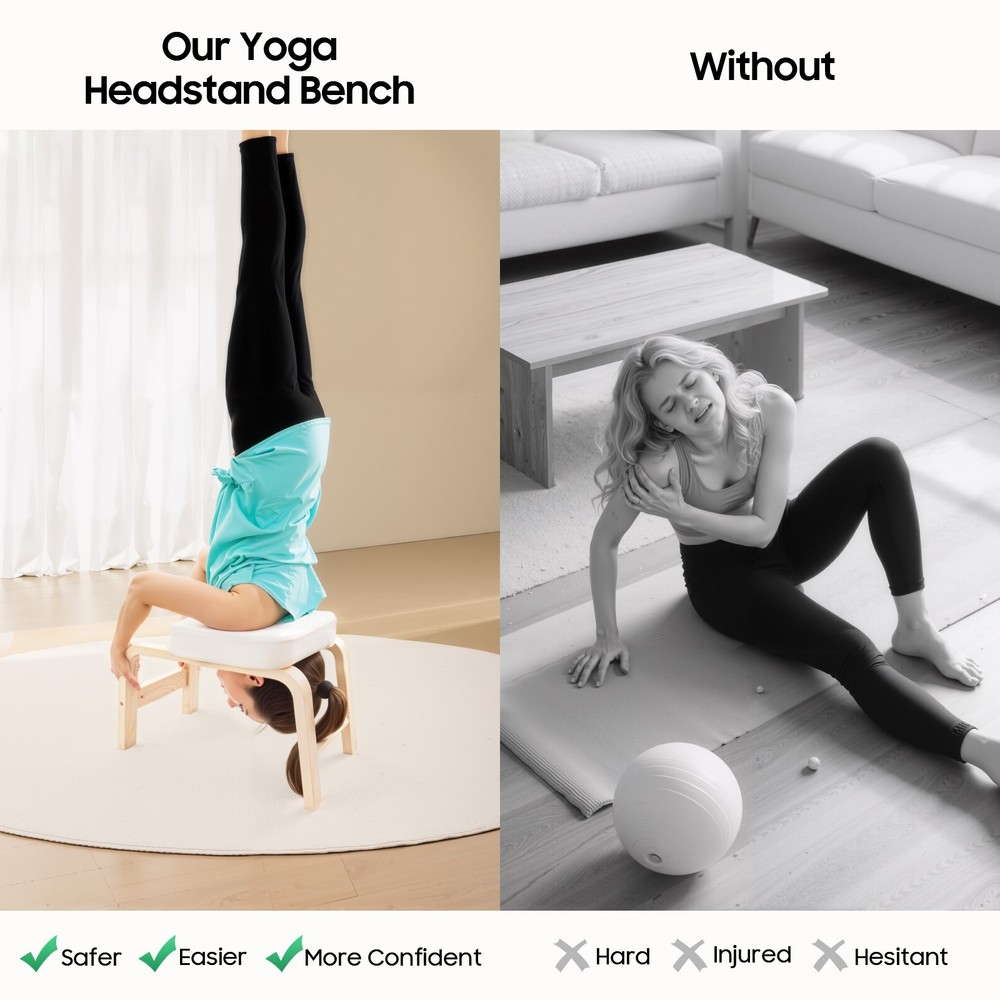 Yoga Headstand Stool Bench Stand Inversion Chair Fitness Inversion Exercise Gym