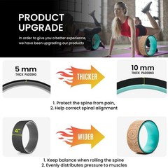 Yoga Wheel Set Upgraded Back Wheels Pain Relief & Stretching Strongest Back