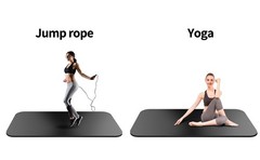 Treadmill Mat,Bike Mat Compatible with Peloton Bike Elliptical Treadmill,Folding