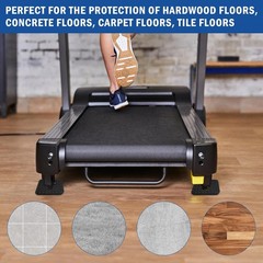 6 Pcs Walking Pad Mat, Treadmill Mat Pads, 4″ x 4″ x 0.2″ Double-Sided Non-Slip
