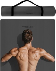 Extra Wide & Thick 8mm Yoga Mat, 72″x31.5″ Large Non Slip Exercise Mat, Premium