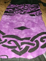 Ancient Circles Draw String Yoga Mat Bag Purple Tie Dye Shoulder Strap