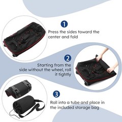 110L Expandable to 140L 32” Foldable Oxford Soft-Sided Rolling Duffle Black Red