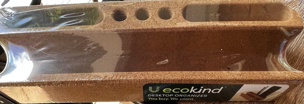 Ecokind Desk Organizer. Brown 11 x 2 x 3.