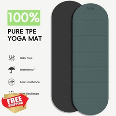 WEILA Foldable Yoga Mat TPE 10mm Dark Green/Black
