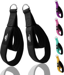 Premium Pilates Double Loop D-Ring Straps with Padded Handles for Workouts