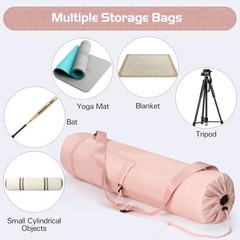 Yoga Mat Bag, Yoga Bag with Adjustable Strap and Pockets for Women & Men, Beige