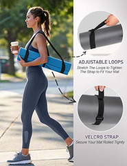Yoga Mat Carrier Strap – Adjustable Thick and Wide Strap for Carrying Mat or Str