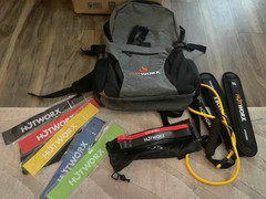 Hotworx Fitness Lot Yoga Mat Towel Resistance Loop Bands Sleeves Backpack *READ*