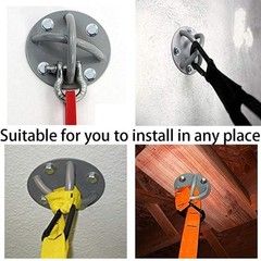 Ceiling Hook Steel Straps Gymnastic Rings Swing Hammock Wall