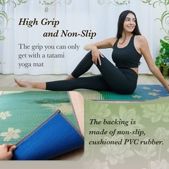 FULI Japanese Tatami Yoga Mat, Igusa Mat, Non Slip Exercise & Fitness Mats, P…