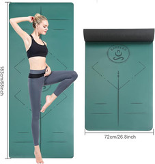 Natural Rubber Yoga Mat – Non Slip Non Toxic – 5Mm Thick Yoga Mat for Hot Yoga/P