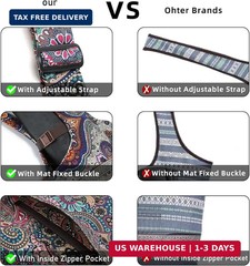 IwIeIaIrI Yoga Mat Bag for Women with Large Size Pocket and Zipper Pocket,Yoga B