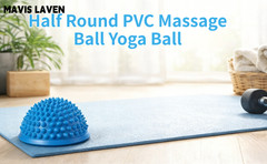 Half Round PVC Massage Ball, Spiky Balance Dome Yoga Ball, Blue, Fitness