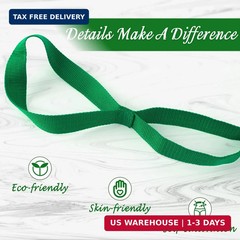 Stretching Strap Yoga Straps for Physical Therapy, 10 Loops Non-Elastic Green