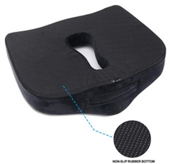 SnugPad Premium Orthopedic Memory Foam Cushion for Office Chair (Black)