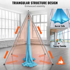Yoga Frame and Yoga Hammock 9.67 Ft. H Professional Yoga Swing Stand Comes with
