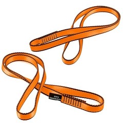 18MM Nylon Climbing Sling Runner 23KN CE2008/EN566 Rock Orange|60cm/24inch|5PCS