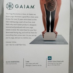 Gaiam Yoga Block Gray Foam Lightweight Stability Stretch Support New
