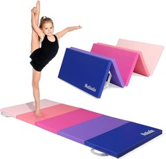 Folding Gymnastics Gym Exercise Aerobics Mat, 76″L x 30″W x 1.5″Th Folding