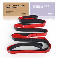 Non Elastic Stretching Strap with Loops – Yoga Straps for Physical Therapy, D…