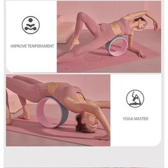 1pc Double Colors Yoga Wheel For Back Bending, Non-Slip for Home Travel