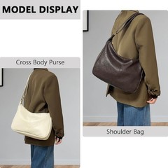 Hobo Bags for Women, Vegan Leather Shoulder Handbag, Ultra Soft Slouchy Tote …
