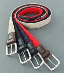 Trafalgar Riverside Solid Stretch Weave Belt 34 Black