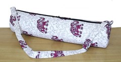 Indian White Elephant Yoga Mat Carrier Bag Mandala Large Shoulder Strap