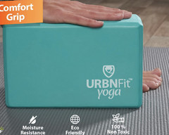 URBNFit Yoga Block – 1PC – Moisture Resistant High Density EVA Foam (Teal) NEW