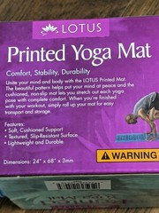 NEW LOTUS 3MM PVC NON-SLIP YOGA MAT, BLUE