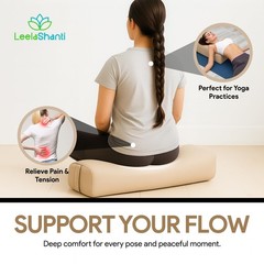 Rectangular Yoga Bolster Pillow for Meditation, Yoga & Back Support – Soft