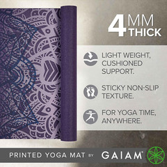 Print Yoga Mat, Non Slip Exercise & Fitness Mat for All Types of Yoga, Pilates &