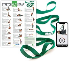 OPTP Original Stretch Out Strap XL with Stretching Exercise Poster